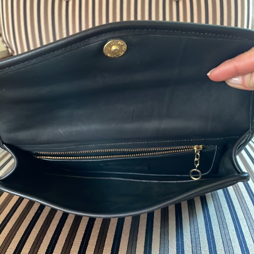 VINTAGE COACH ENVELOPE CLUTCH 9810 MADE IN NEW YORK CITY BLACK - Picture 9 of 12